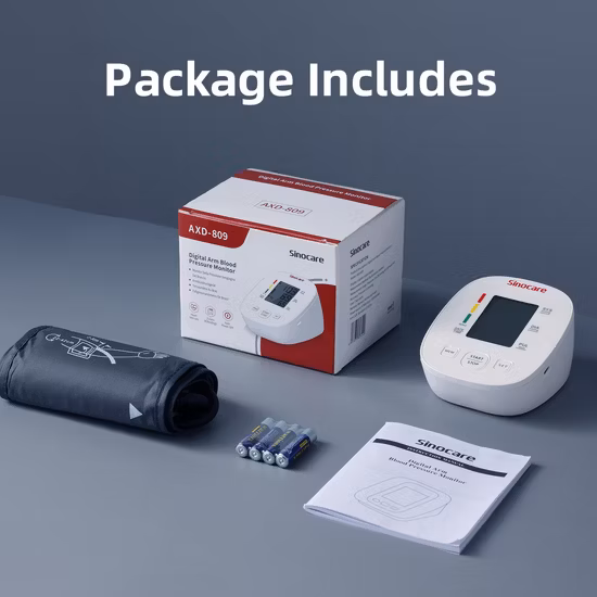 Moniteur de fréquence cardiaque numérique intelligent Sinocare sphygmomanomètre moniteur de pression artérielle à usage familial