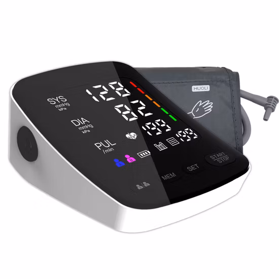 Moniteur de pression artérielle tonomètre de fréquence cardiaque Portable Bluetooth de type bras précis de soins de santé