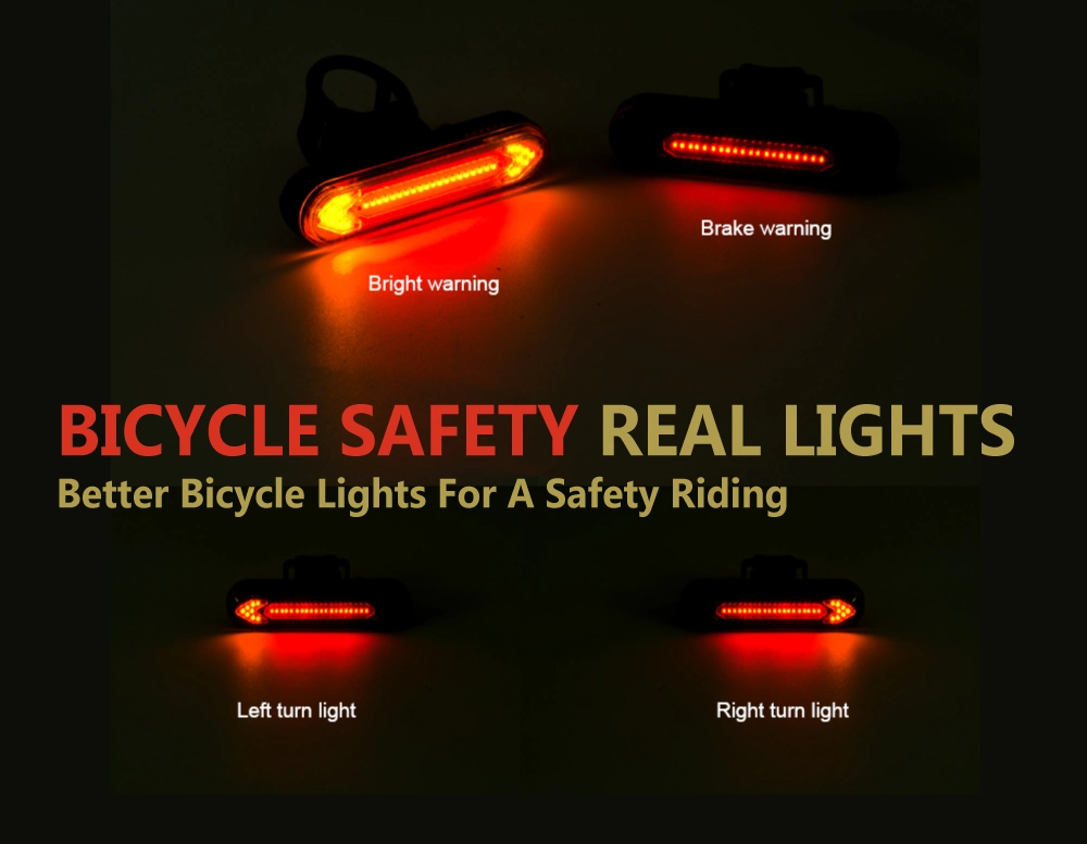 Wireless Remote Control COB LED Steering Bike Tail Bike Rear Light