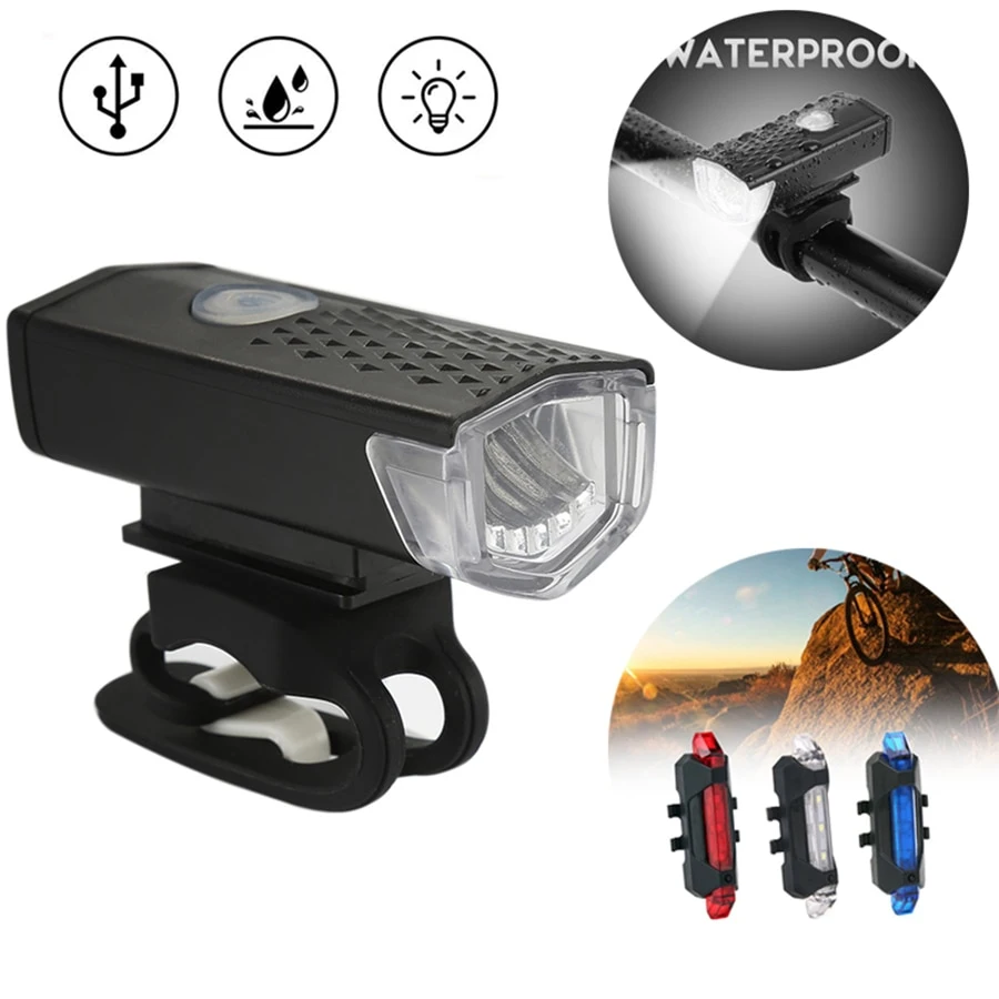 Rechargeable Cycling Taillight LED Bicycle Front Light Head Lamp USB MTB Road Bicycle Headlight