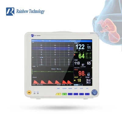 Équipement médical 12,1 pouces moniteur fœtal maternel de fréquence cardiaque multi-paramètres pour usage domestique et hôpital