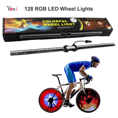 Multicolore cyclisme lanterne rayons pneu lampe rvb vélo accessoires vélo moto lumière LED pneu voiture roue a parlé lumière