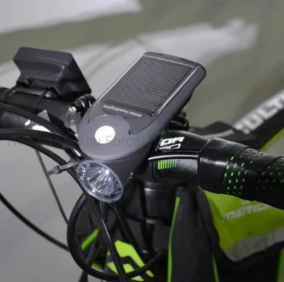 3W COB LED Vélo Lumière USB Rechargeable Vélo Lumière Énergie Solaire Vélo Avant Lumière Phare avec 5 Modes Flash 360 Rotation Mount