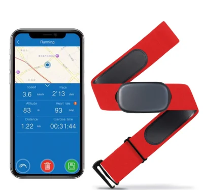 Ceinture de moniteur de fréquence cardiaque sport moniteur de rythme cardiaque Bt5.0 & Ant+ 5.3kHz sangle de poitrine