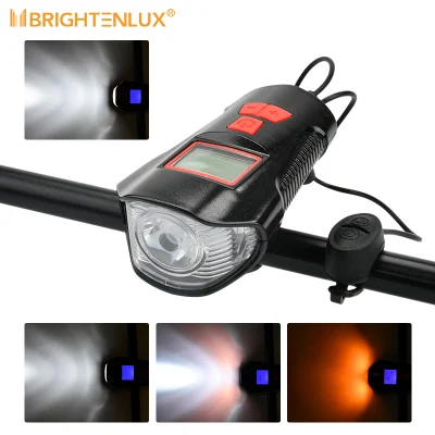 Brightenlux Bicycle Light Fabricant Whosale USB Rechargeable Front Bike Light avec Bell Horn