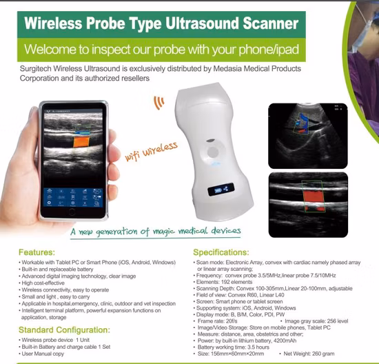Sonde de prix de fréquence cardiaque à ultrasons Amazon OEM pour moniteur Doppler fœtal de poche